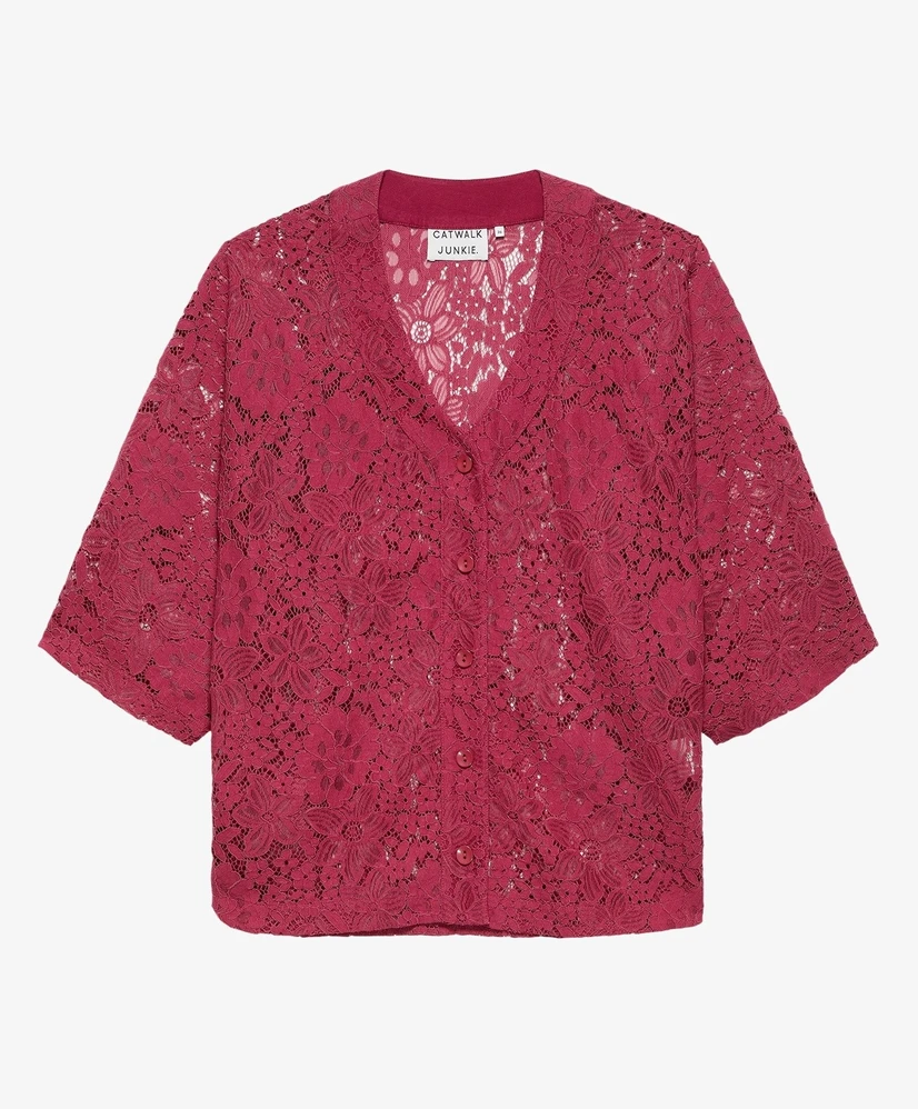 Catwalk Junkie Blouse Baseball Shirt Lace