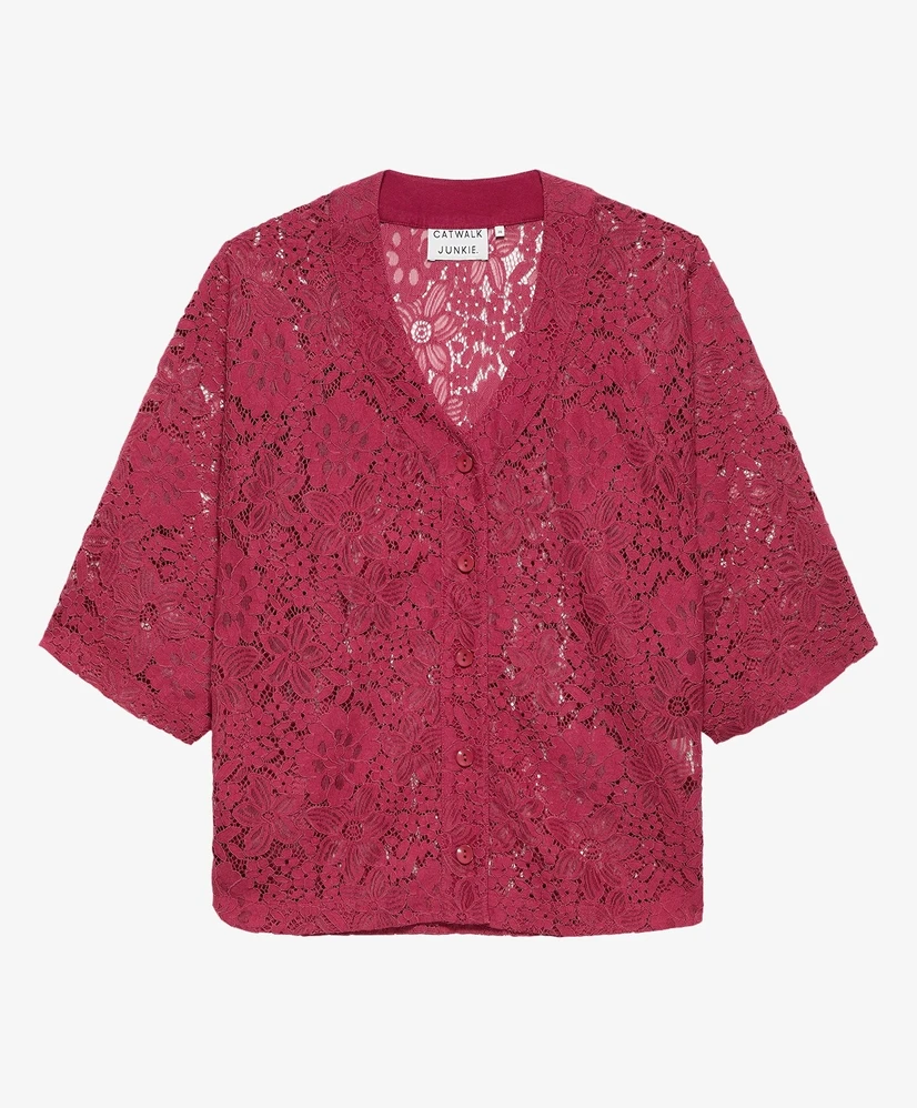 Catwalk Junkie Blouse Baseball Shirt Lace