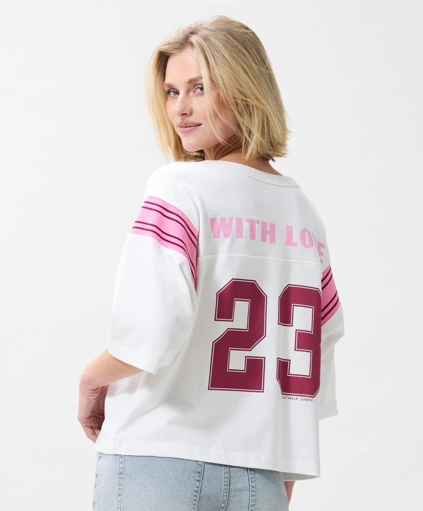 Catwalk Junkie T-shirt Football Graphic