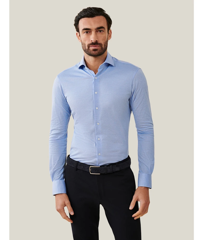 Cavallaro Napoli Overhemd Pique Slim Fit