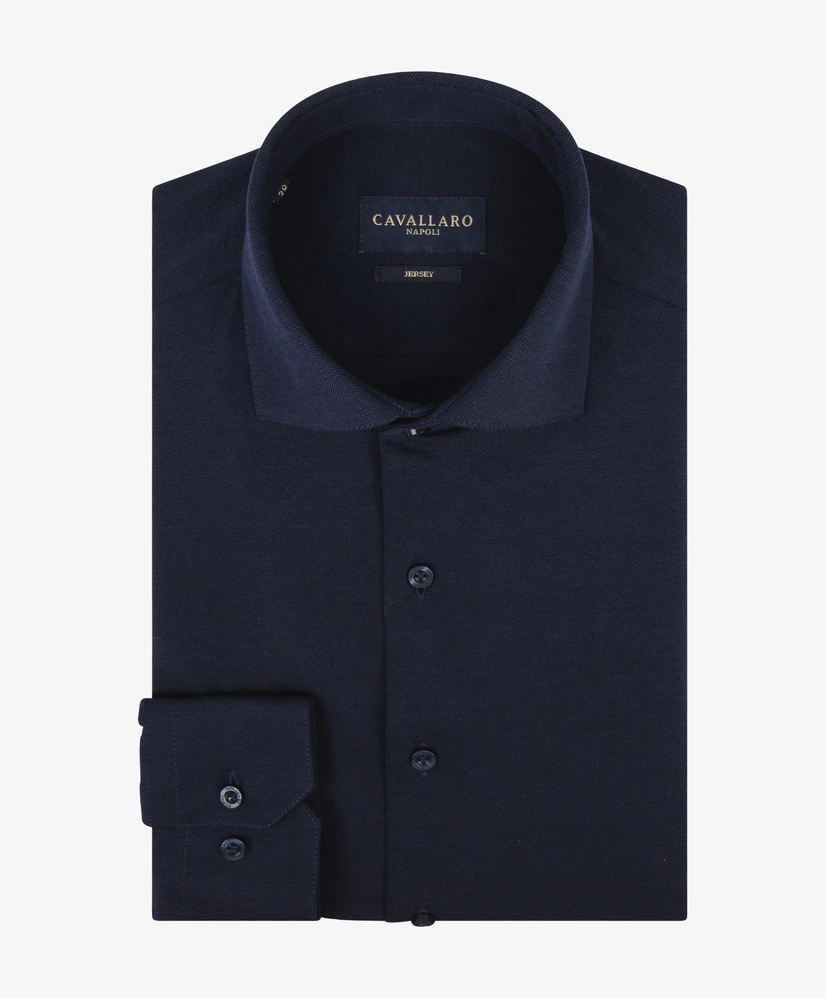 Cavallaro Napoli Overhemd Pique Slim Fit
