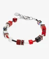 Coeur de Lion Geocube Armband - Red-Grey 4014/30-0
