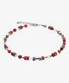 Coeur de Lion Geocube Collier - Red-Grey 4014/10-0