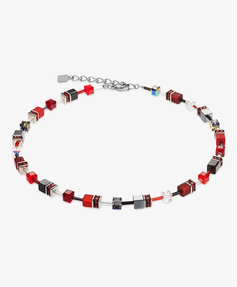 Coeur de Lion Geocube Collier - Red-Grey 4014/10-0