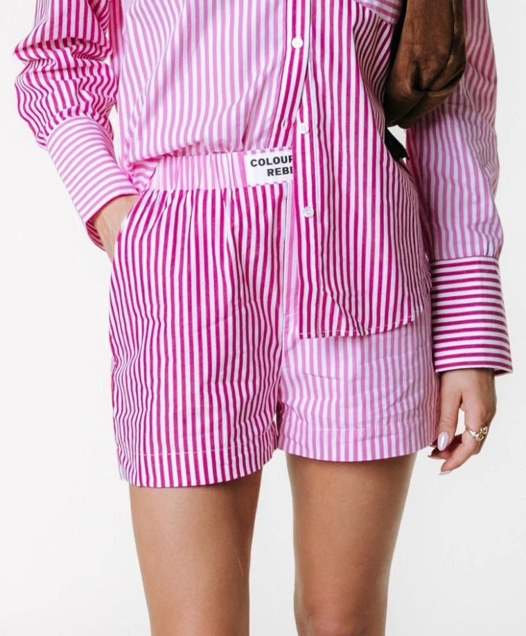 Colourful Rebel Short Lyn Stripe