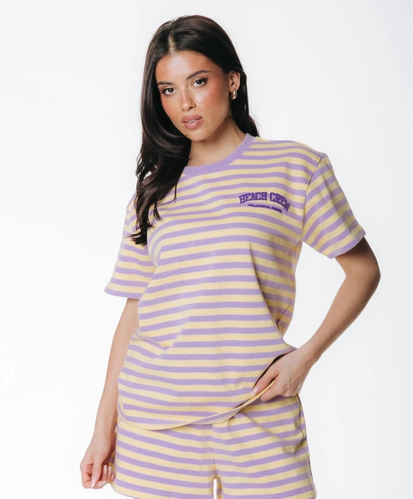 Colourful Rebel T-shirt Beach Crew Striped