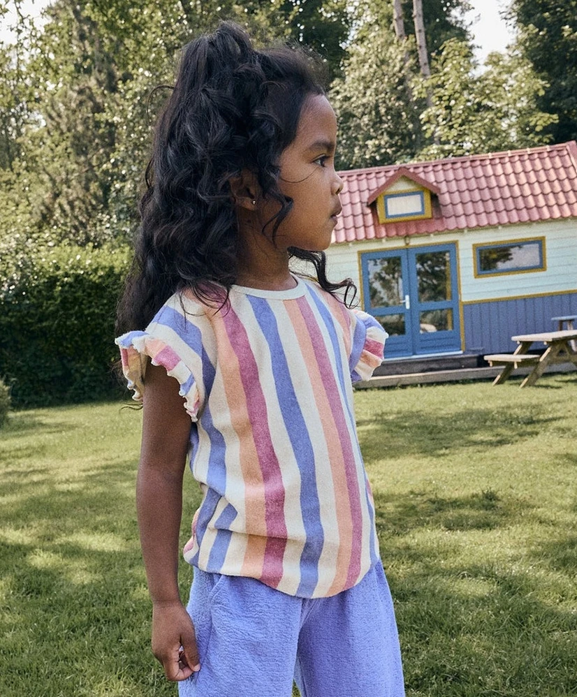 Daily7 T-shirt Terry Striped