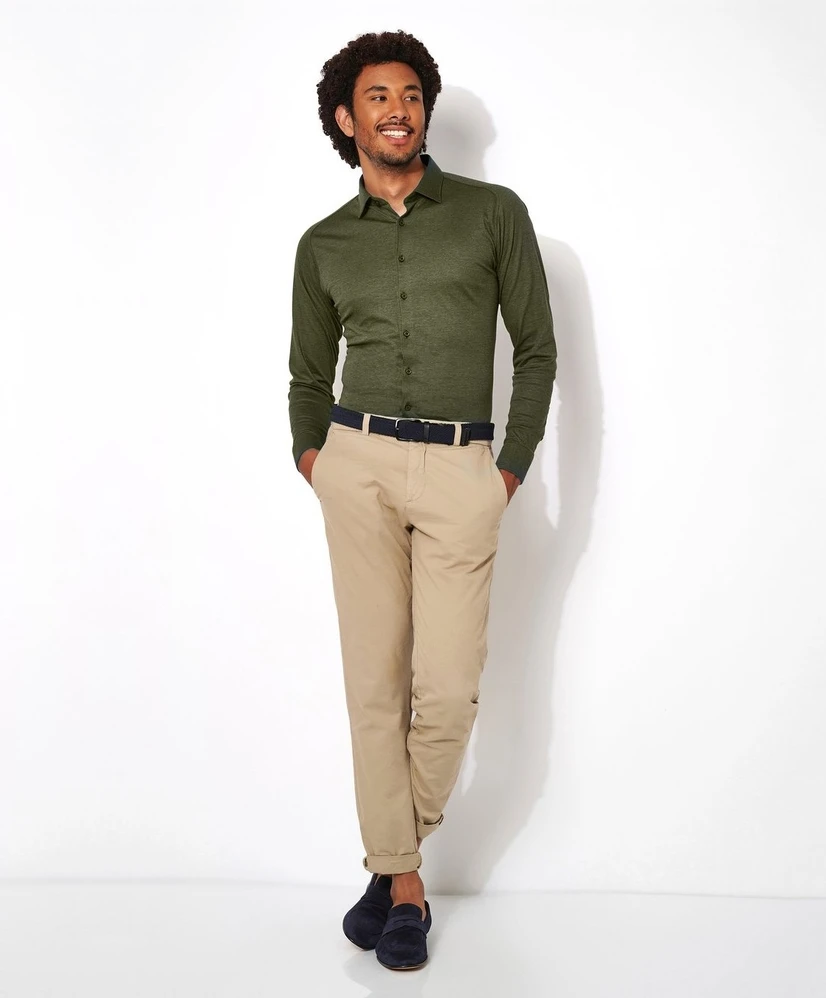DESOTO Overhemd Effen Slim Fit