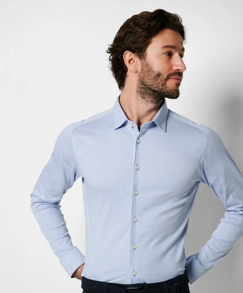 DESOTO Overhemd Effen Slim Fit