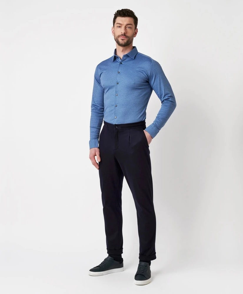 DESOTO Overhemd Effen Slim Fit
