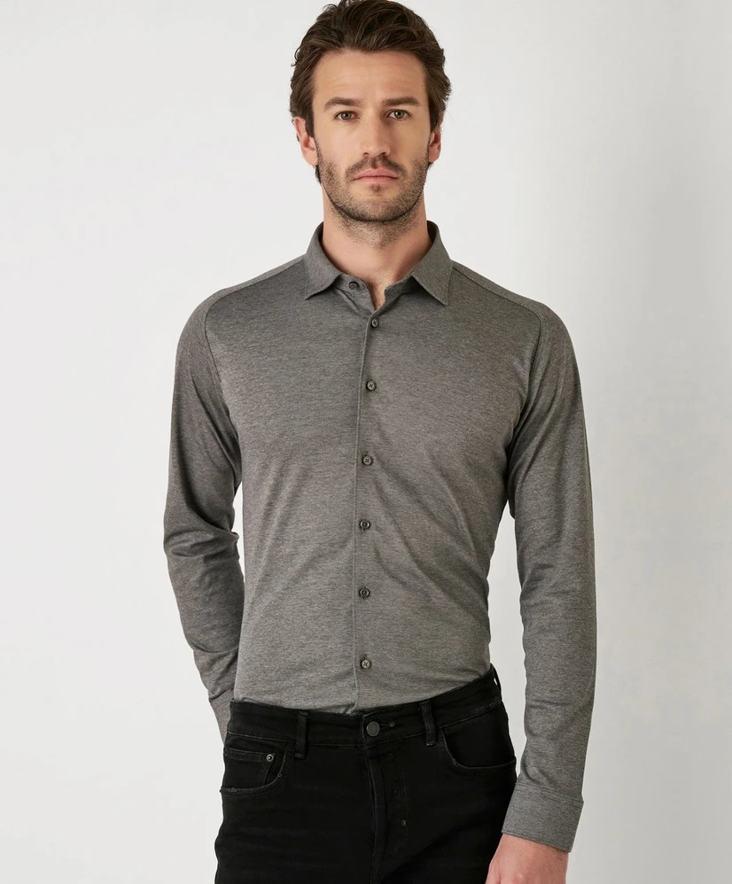 DESOTO Overhemd Effen Slim Fit
