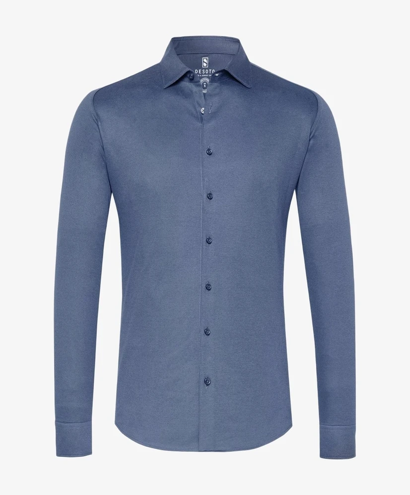 DESOTO Overhemd Effen Slim Fit