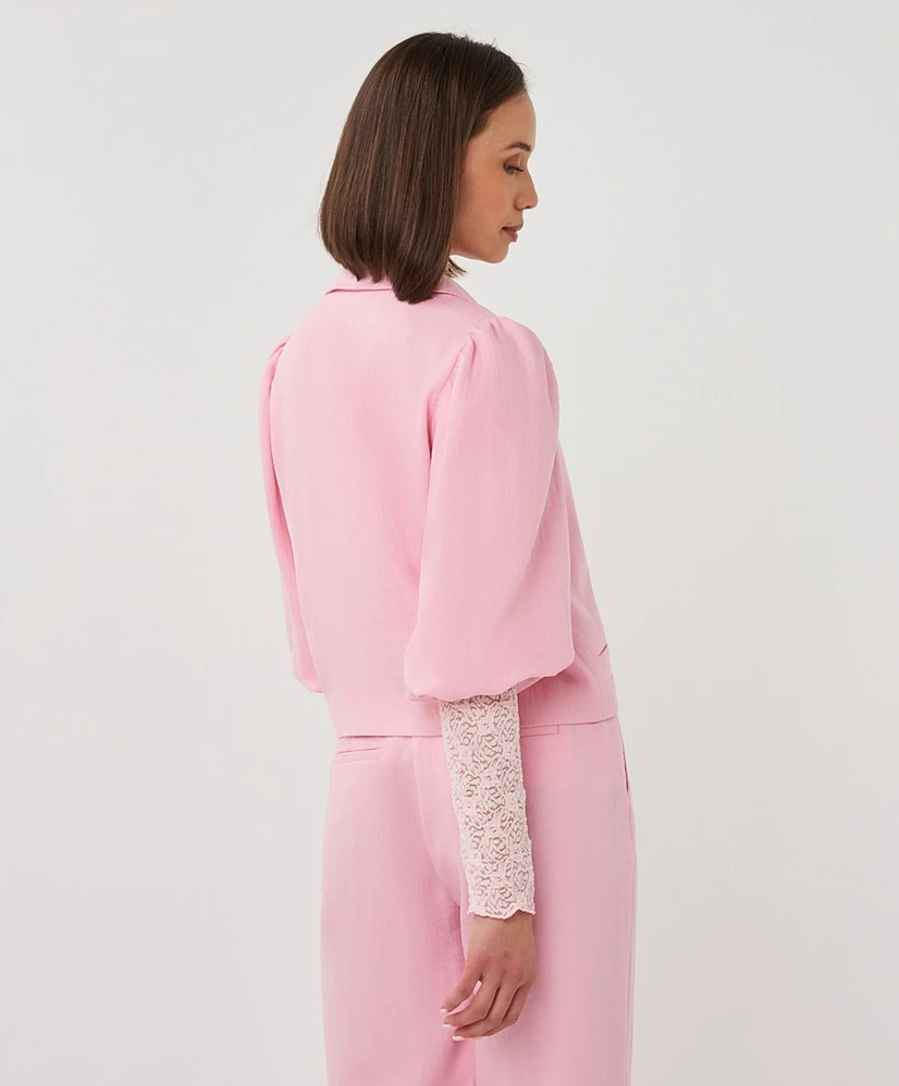 EsQualo Blazer Cropped Puff