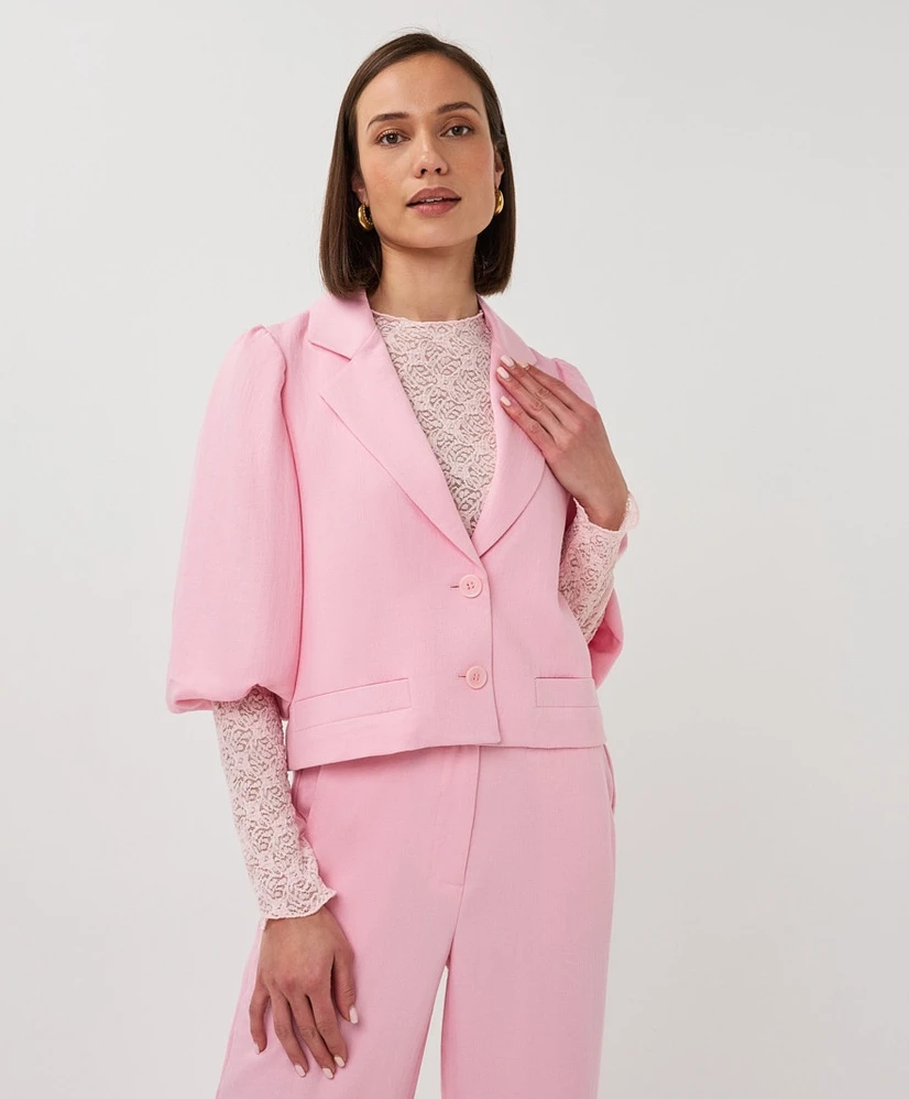 EsQualo Blazer Cropped Puff
