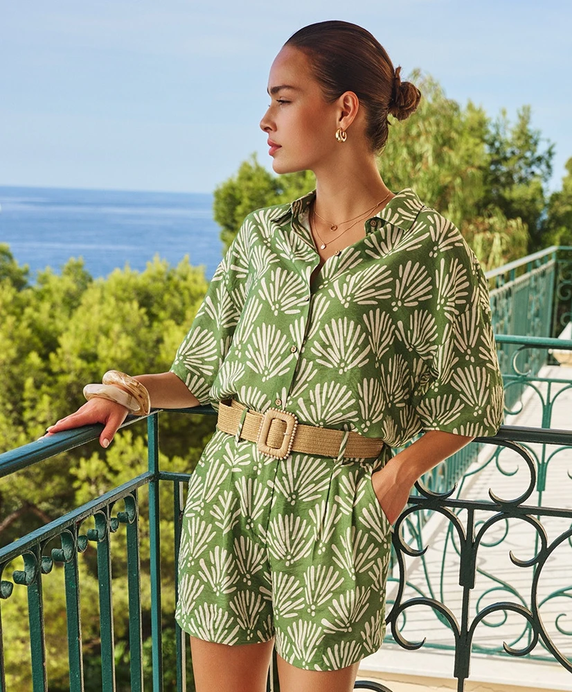 EsQualo Blouse Tropical