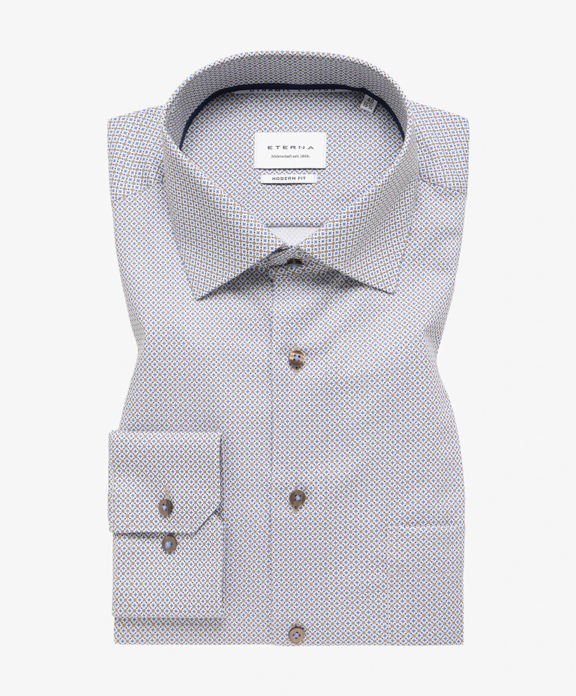 Eterna Overhemd Allover Print Modern Fit