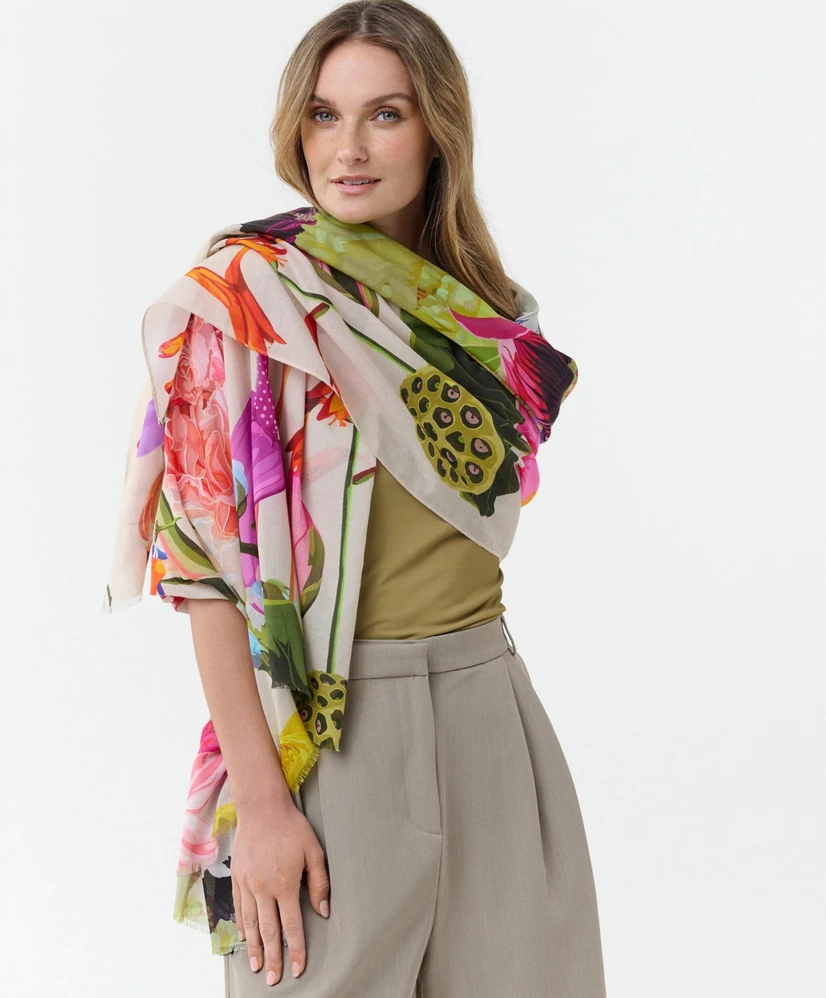 FRAAS Sjaal Bloemenprint