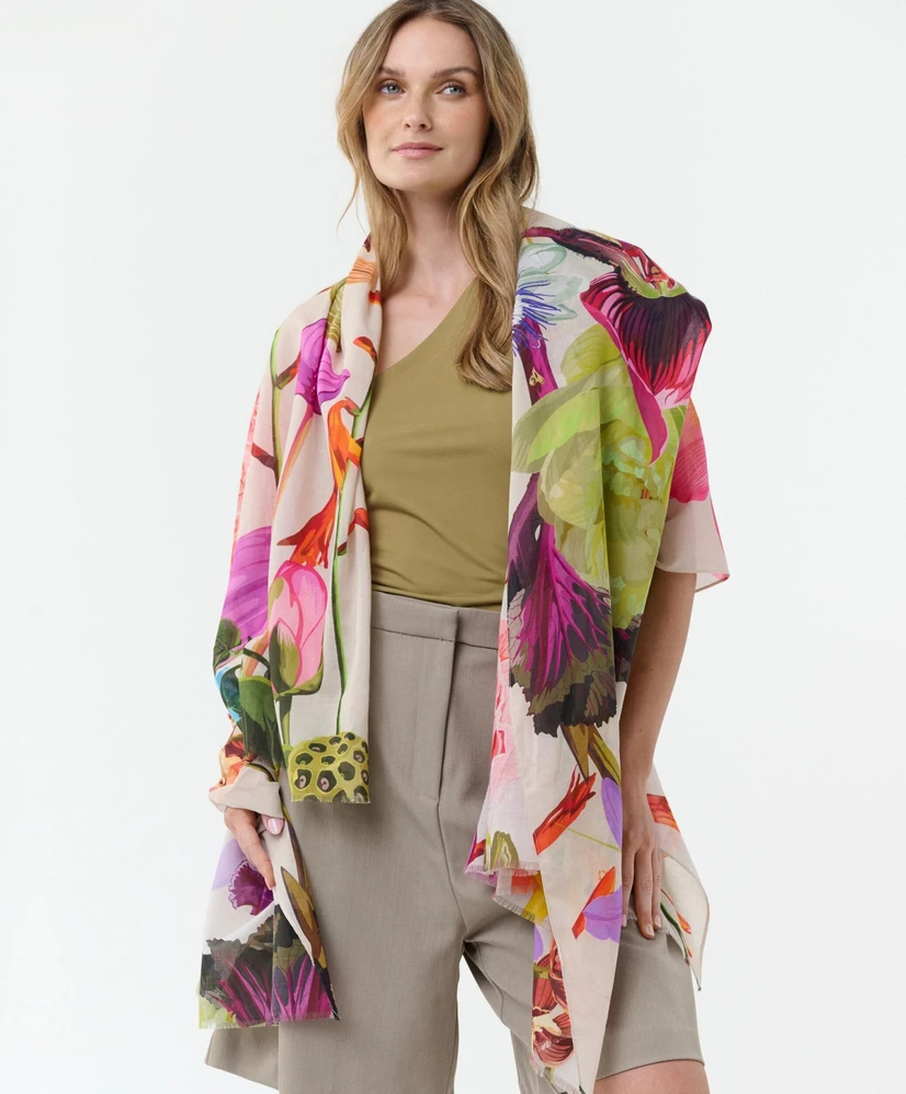 FRAAS Sjaal Bloemenprint