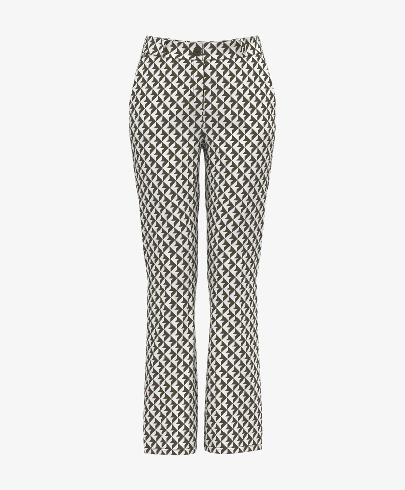 Frank Walder Pantalon Flaired Allover Print