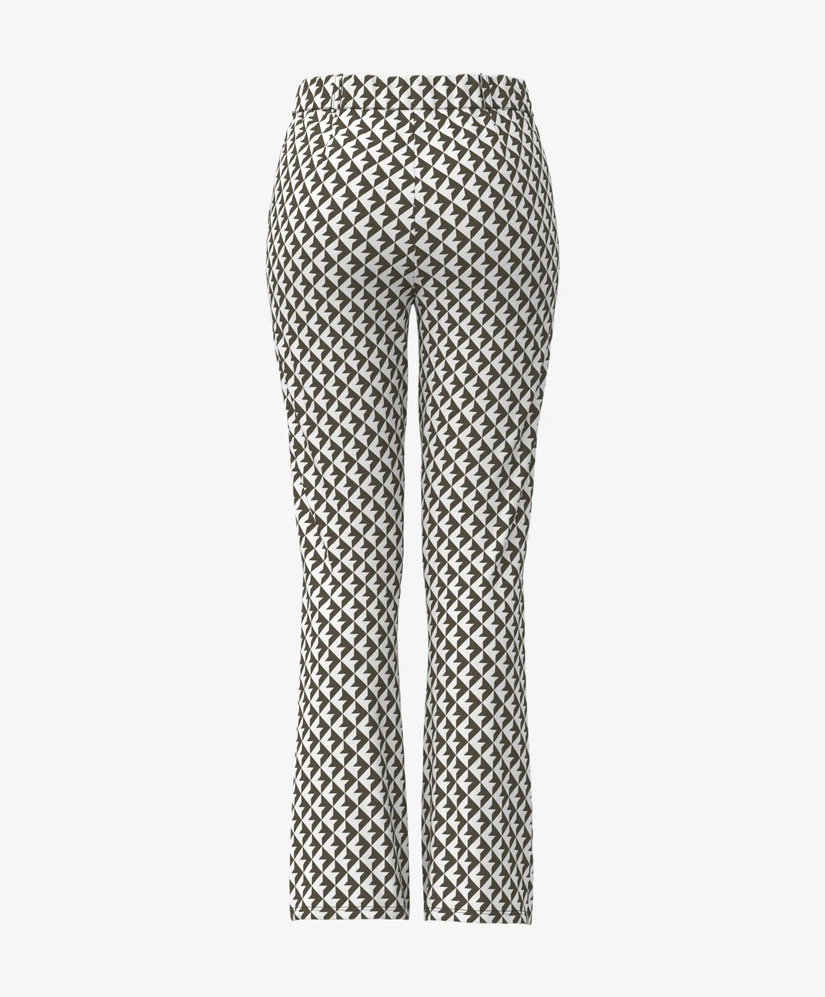 Frank Walder Pantalon Flaired Allover Print