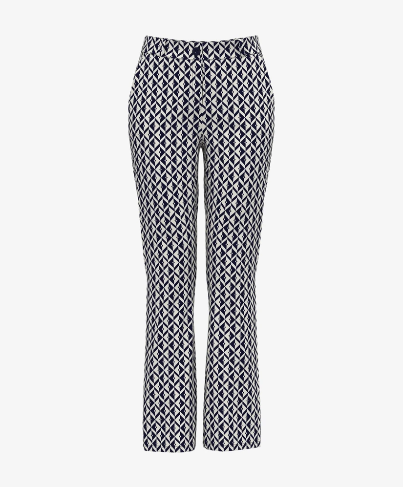 Frank Walder Pantalon Flaired Allover Print