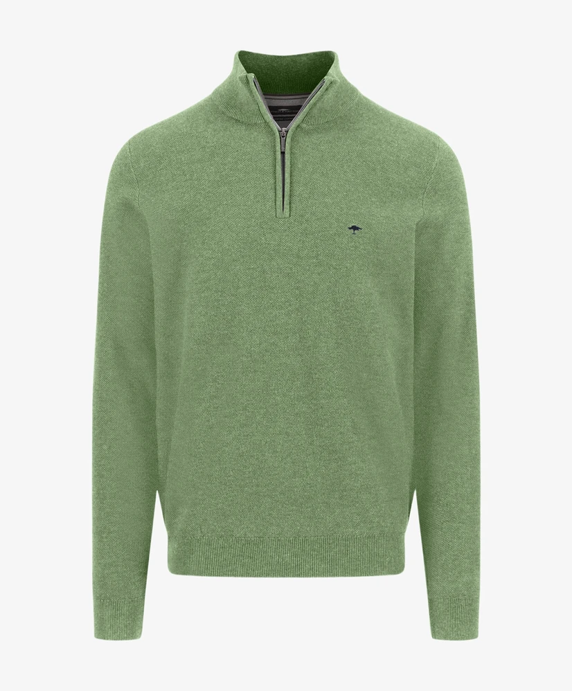 Fynch-Hatton Half Zip Trui Effen