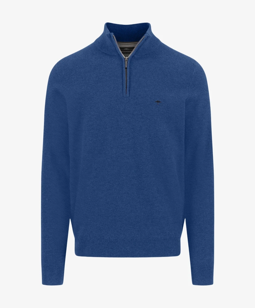Fynch-Hatton Half Zip Trui Effen