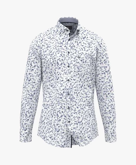 Fynch-Hatton Overhemd Allover Print Casual Fit