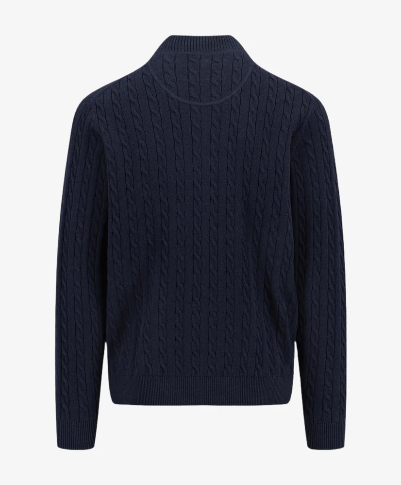 Fynch-Hatton Trui Half Zip Troyer Cable