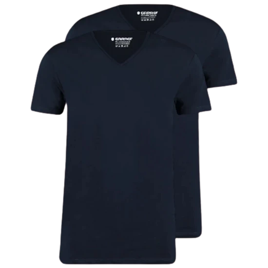Garage T-Shirt Bodyfit 2-Pack V-Neck