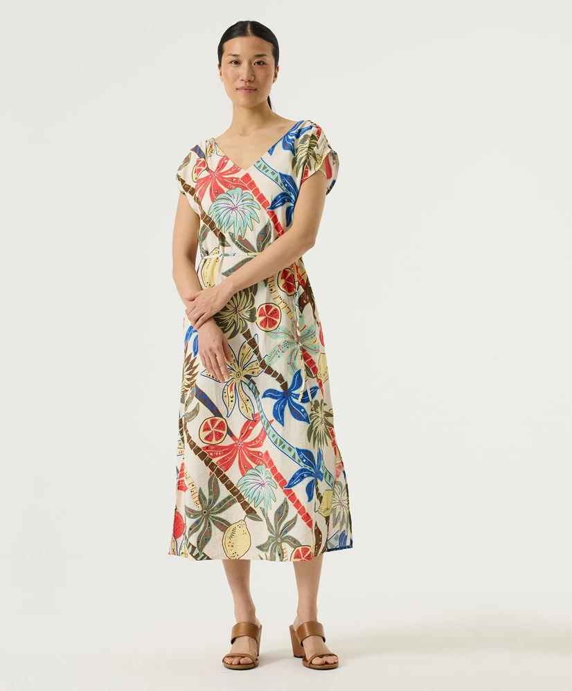 Garcia Midi Jurk Allover Print