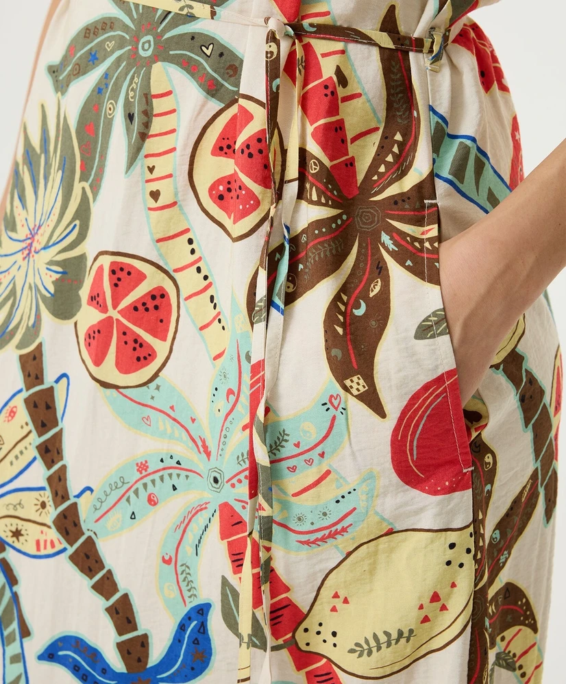 Garcia Midi Jurk Allover Print