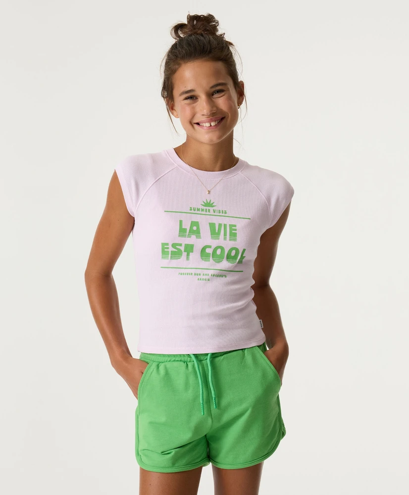 Garcia T-shirt La Vie Est Cool