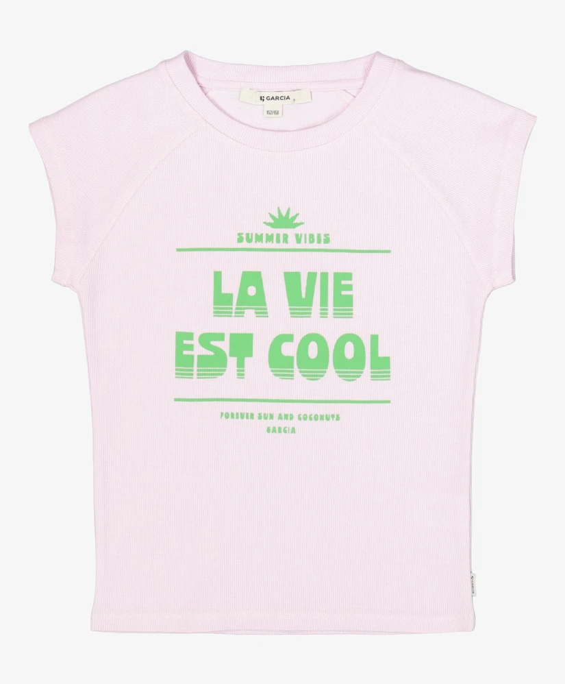 Garcia T-shirt La Vie Est Cool