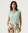 GARCIA T-shirt V-hals Effen