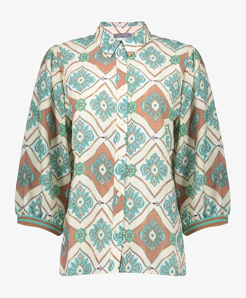 Geisha Blouse Allover Print