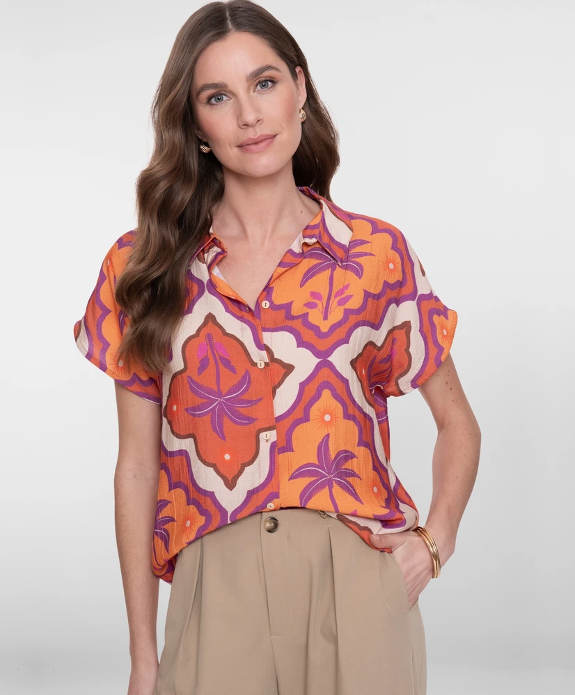 Geisha Blouse Allover Print
