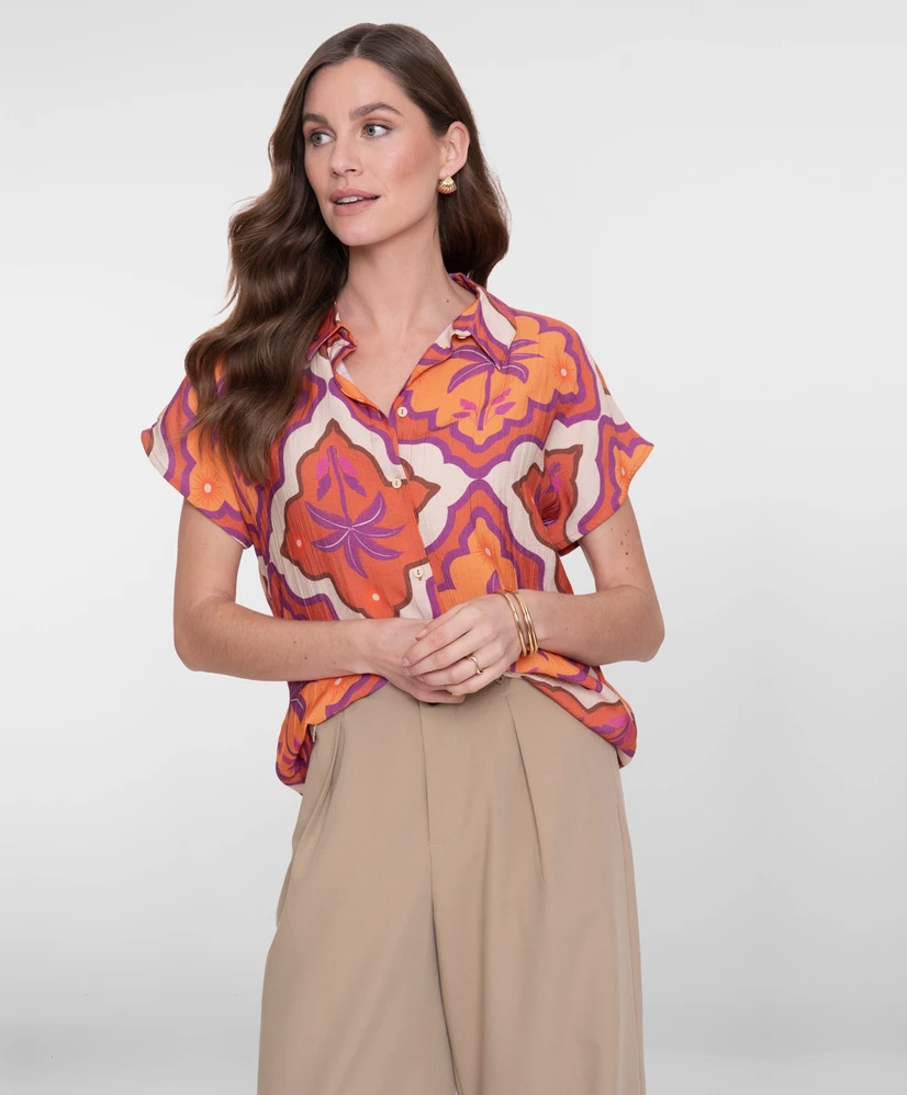 Geisha Blouse Allover Print