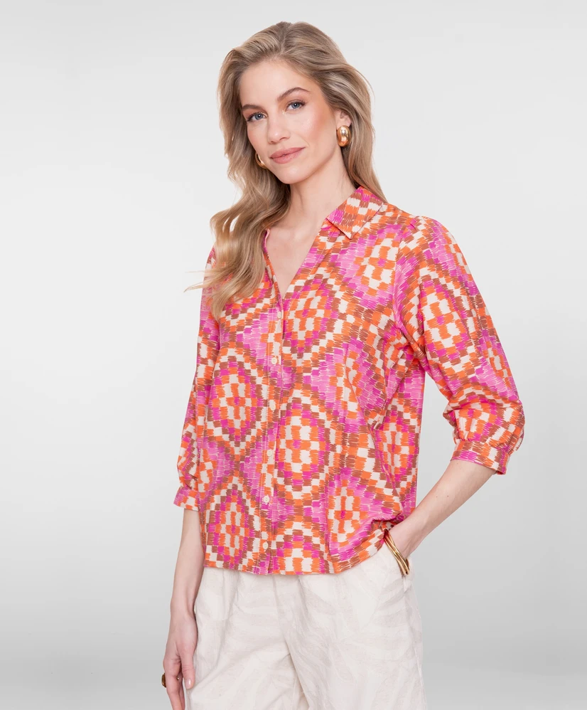 Geisha Blouse Allover Print