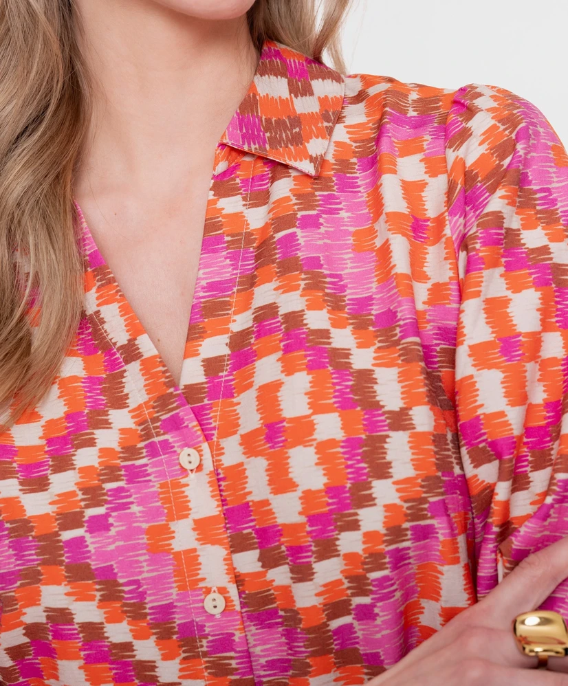 Geisha Blouse Allover Print