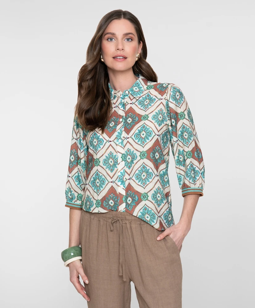Geisha Blouse Allover Print