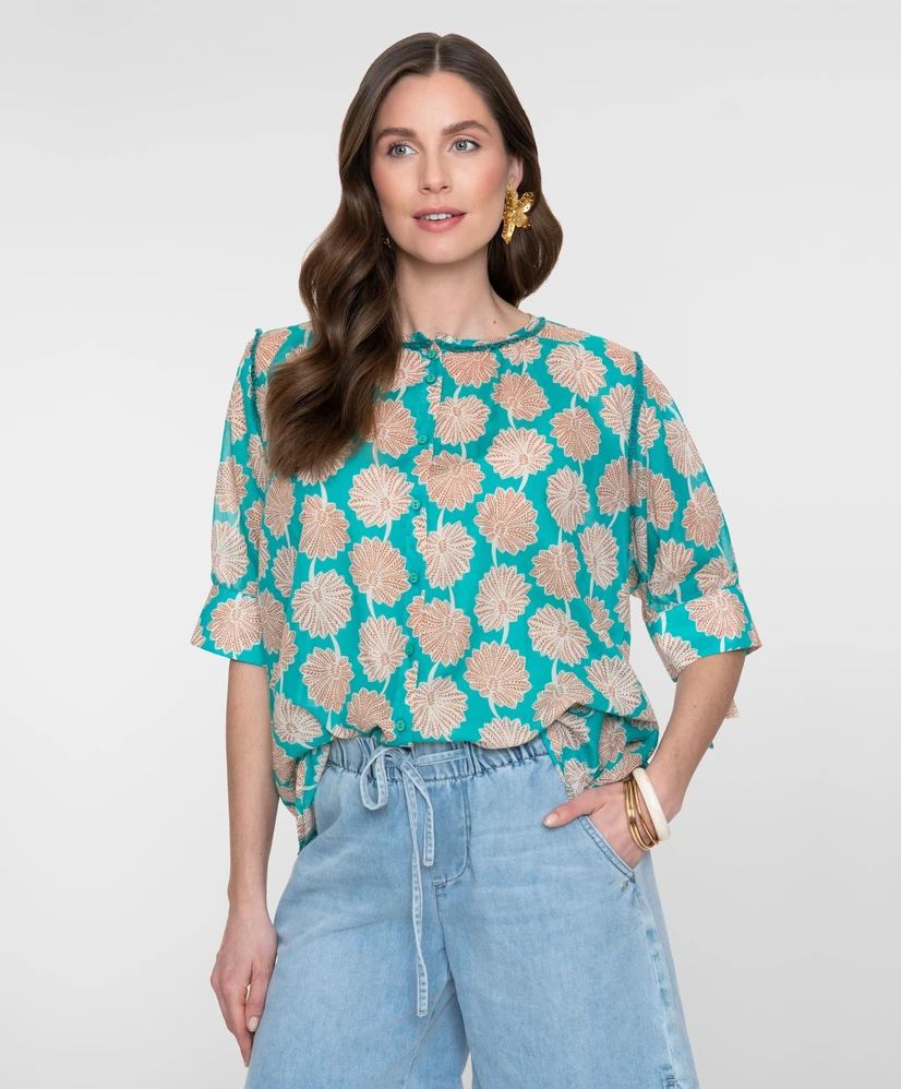 Geisha Blouse Allover Print