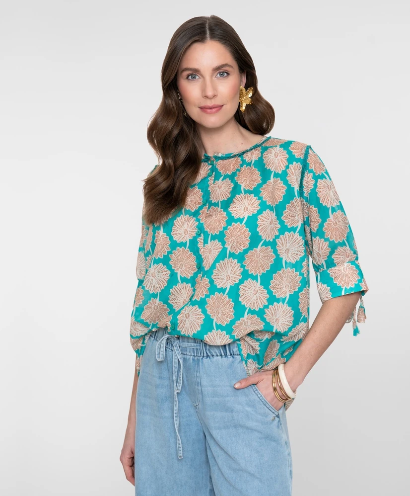 Geisha Blouse Allover Print
