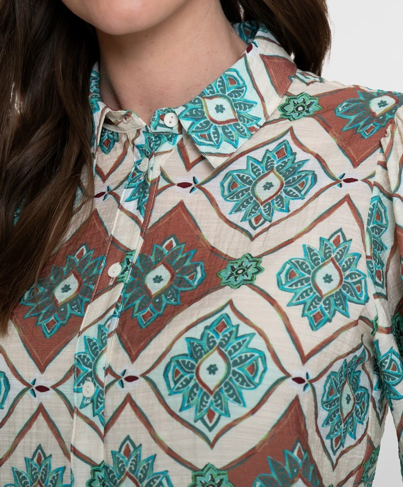 Geisha Blouse Allover Print