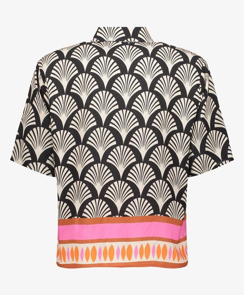 Geisha Blouse Colourblock Print