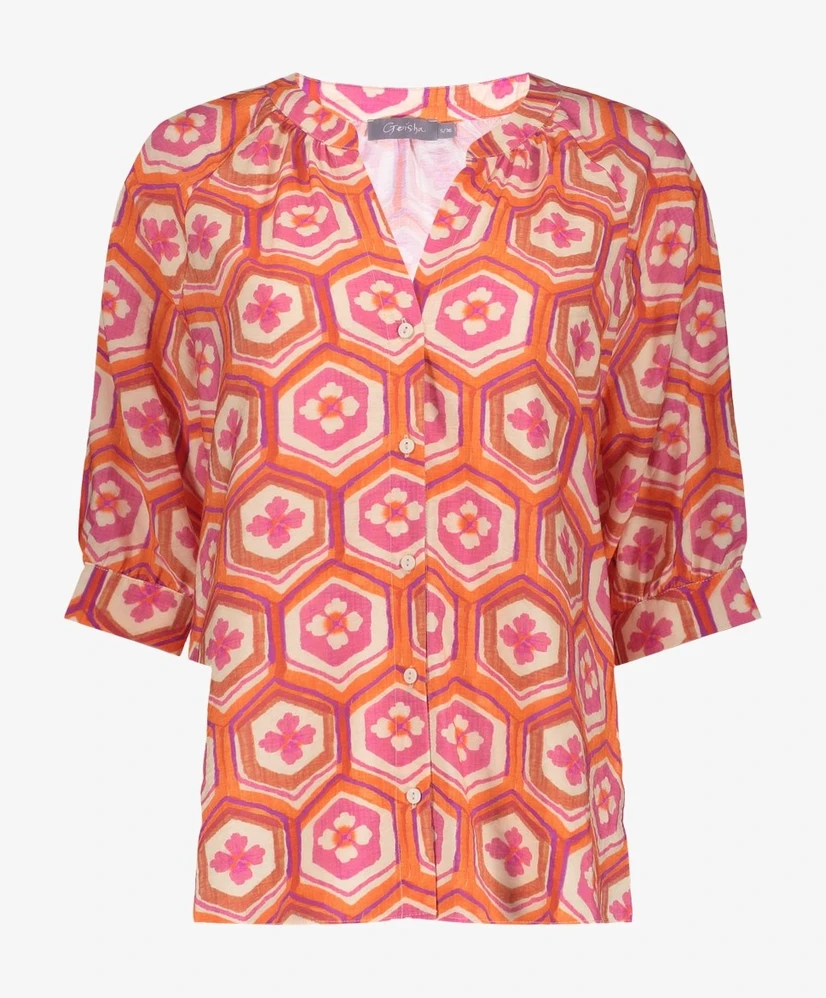 Geisha Blouse Flowers