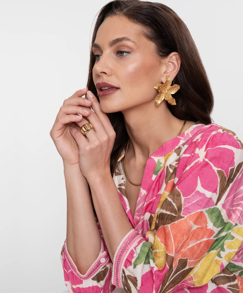 Geisha Blouse Flowers