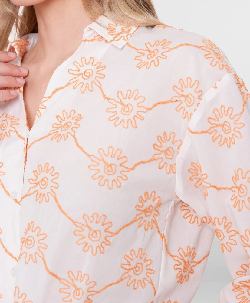 Geisha Blouse Flowers