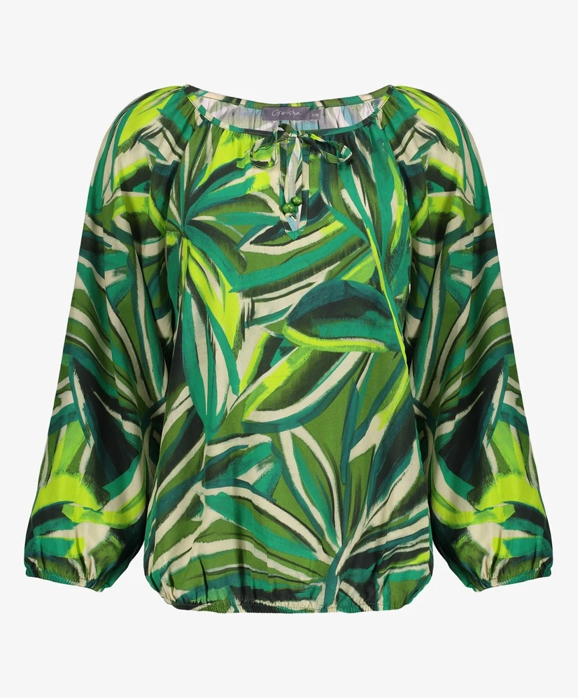 Geisha Blouse Leaves