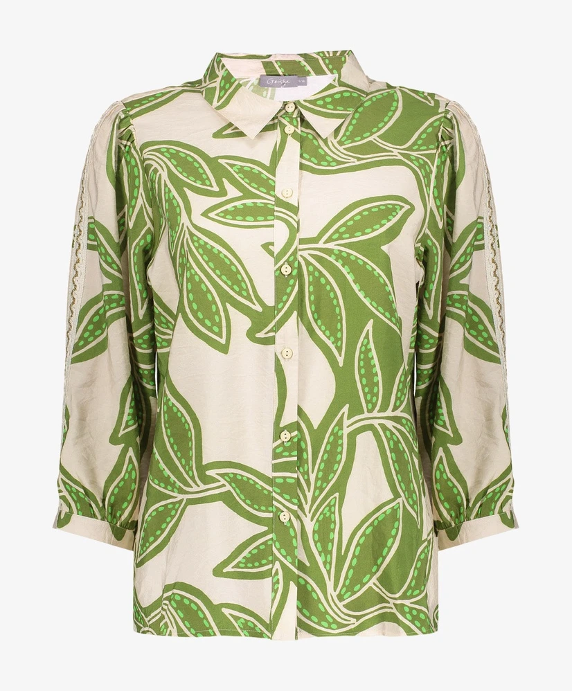 Geisha Blouse Leaves